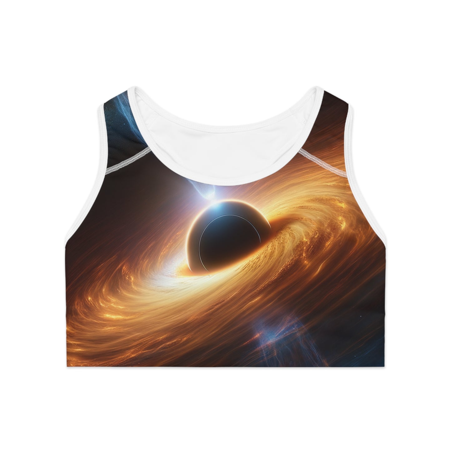 "Discs of Illumination: Black Hole Reverie" - High Performance Sports Bra