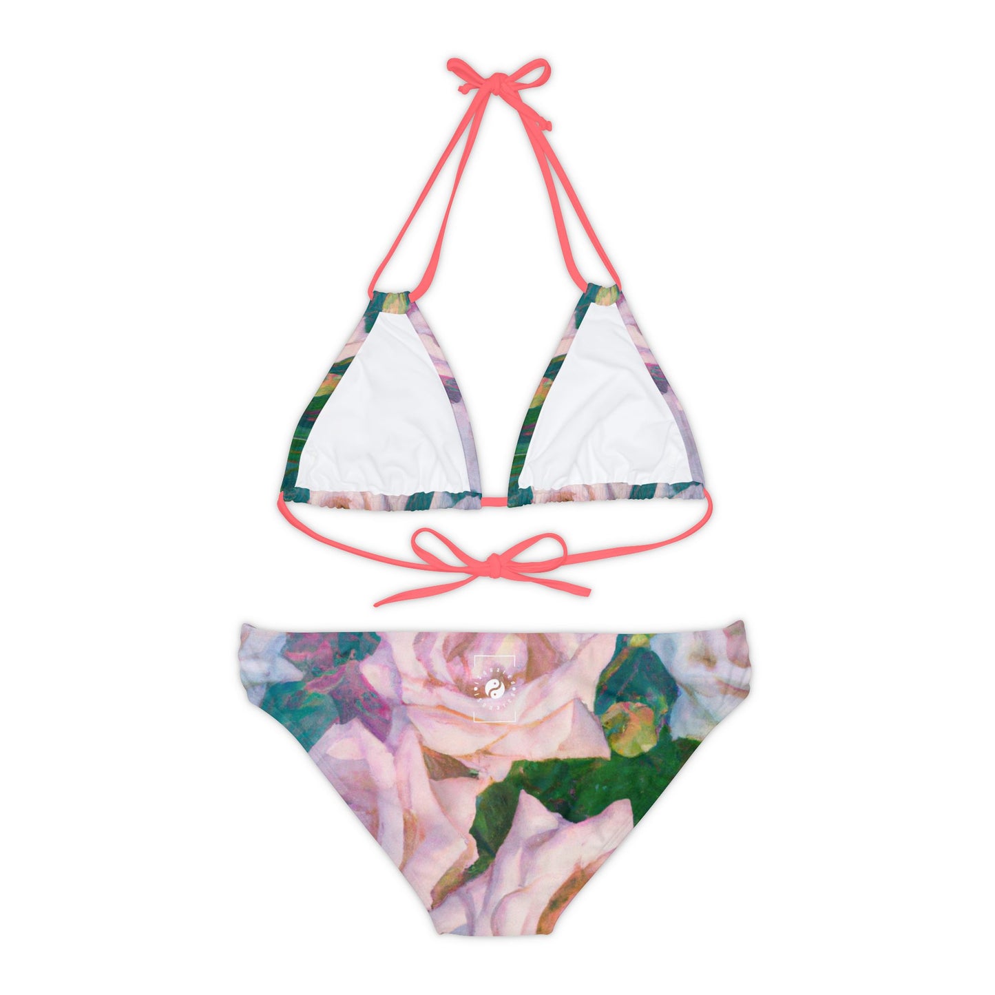 Cosmic Roses - Lace-up Bikini Set