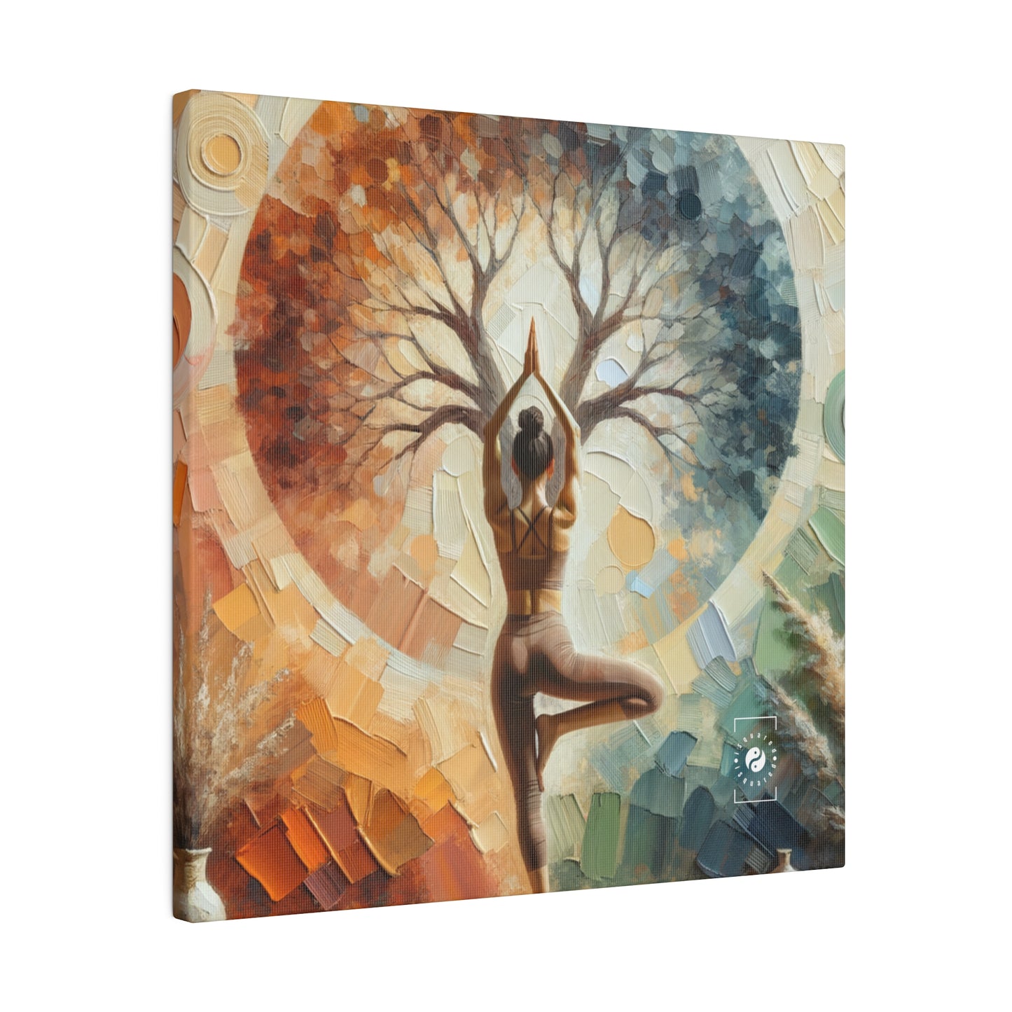 "Stability in Surrender: Vrikshasana in Harmony with Earth" - Art Print Canvas