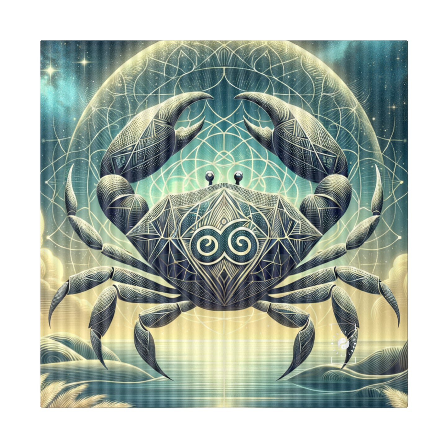 Crab Constellation Yoga - Art Print Canvas