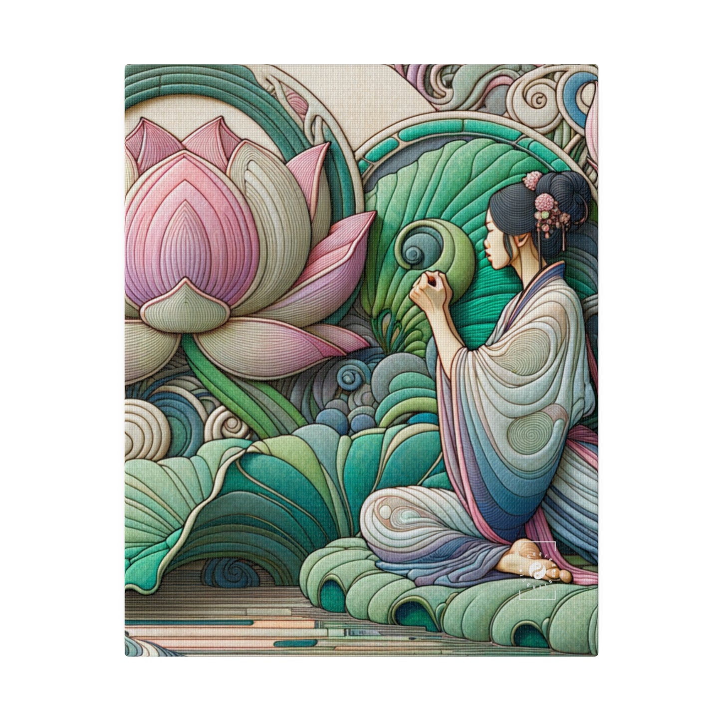 "Lotus Echo Serenity" - Art Print Canvas