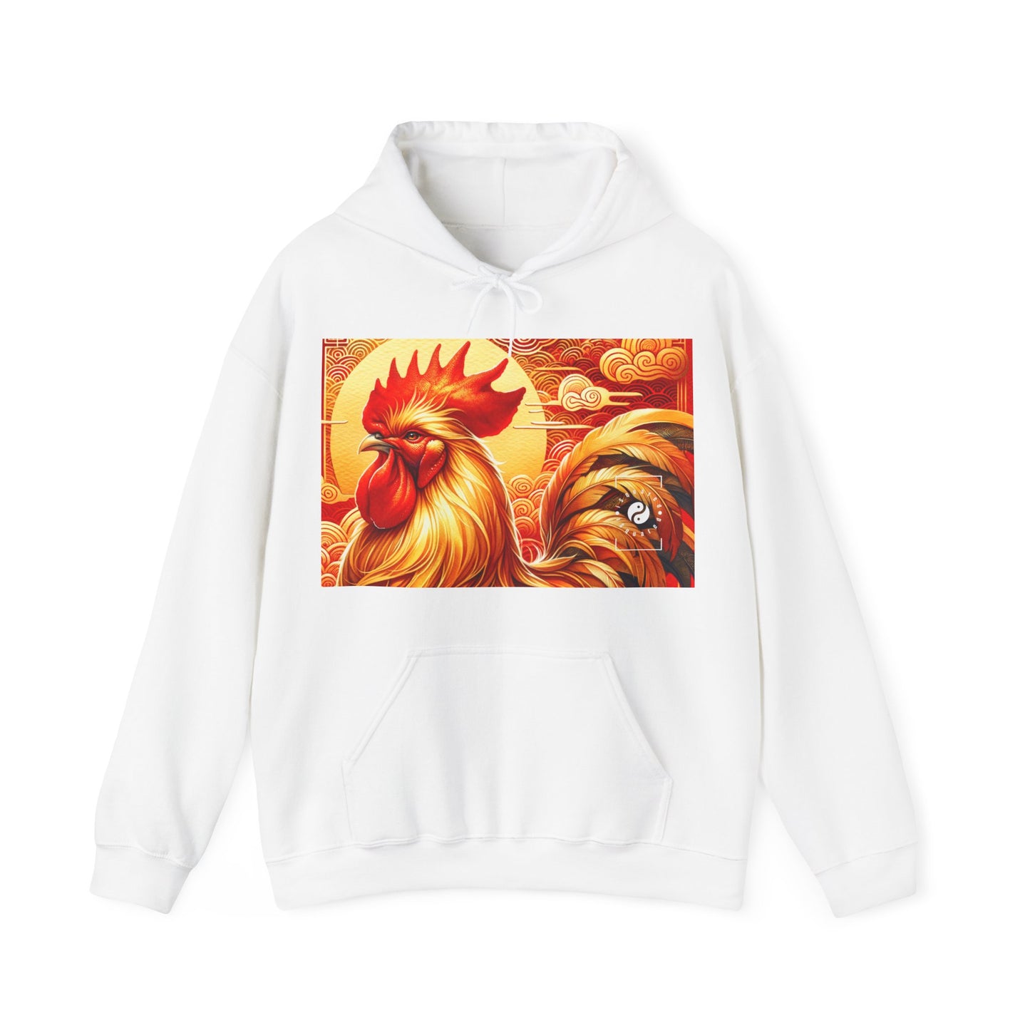 "Crimson Dawn: The Golden Rooster's Rebirth" - Hoodie