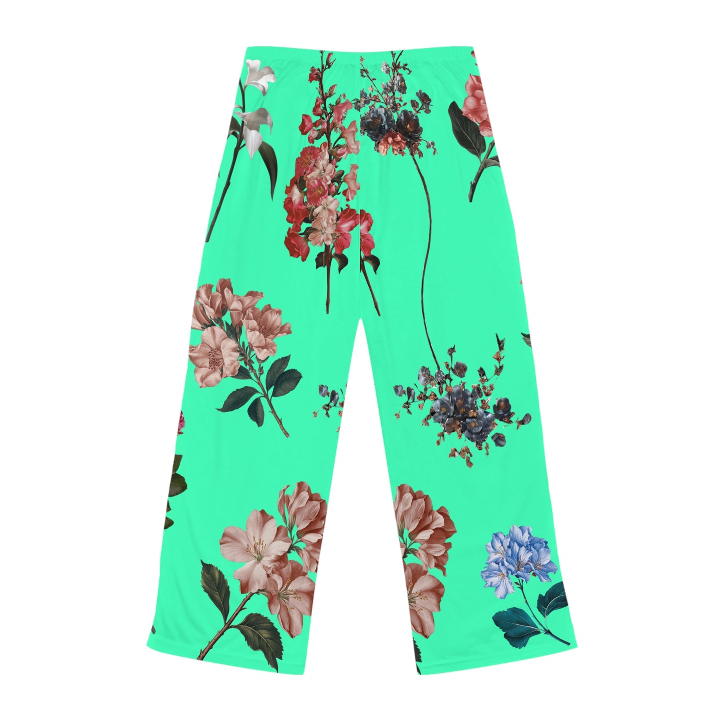 Botanicals on Turquoise - Pantalon lounge femme