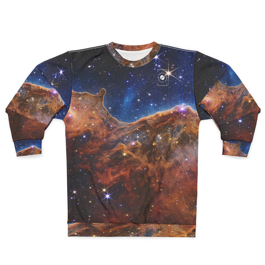“Cosmic Cliffs” in the Carina Nebula (NIRCam Image) - JWST Collection - Unisex Sweatshirt