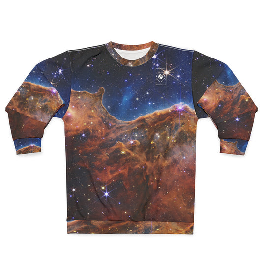 « Falaises cosmiques » dans la nébuleuse de la Carène (Image NIRCam) - Collection JWST - Sweat-shirt unisexe