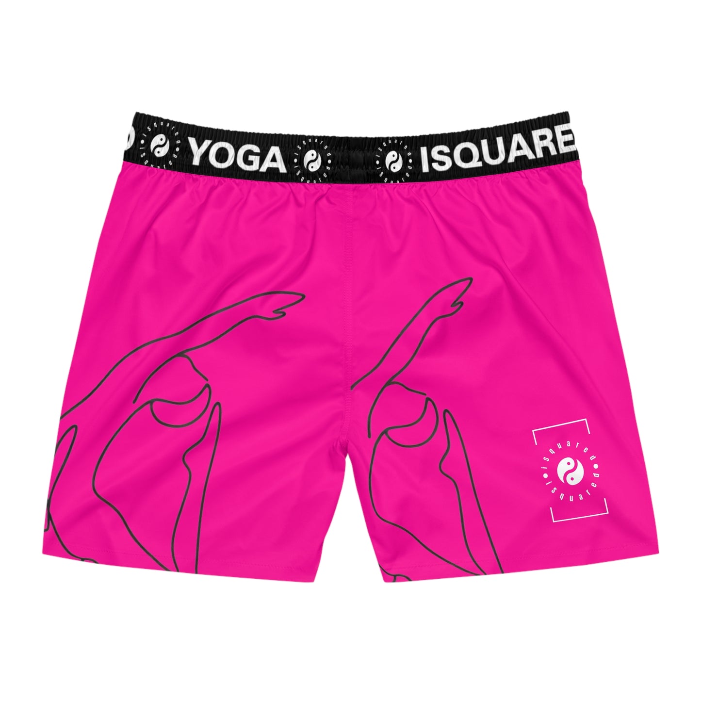 Line Art Pigeon Pose - Swim Shorts (Mid-Length) for Men