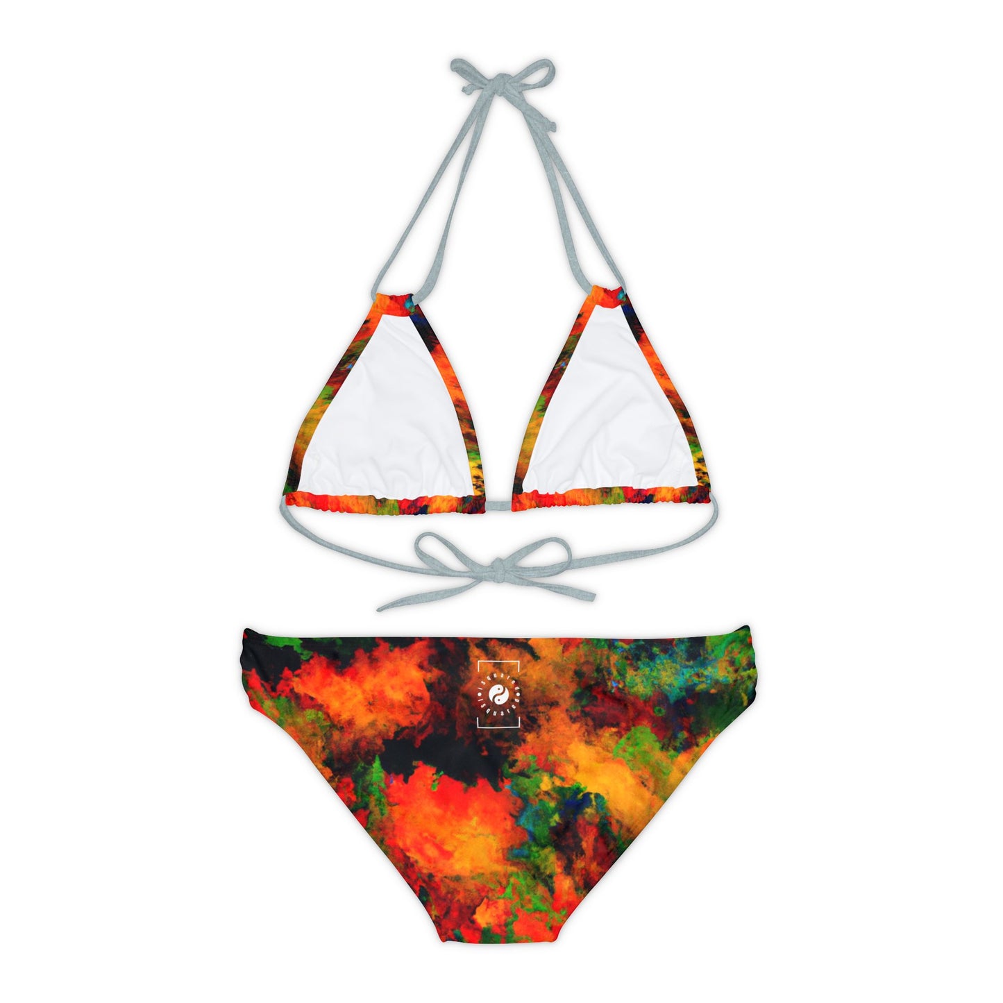 Luminous Whispers Symphony - Lace-up Bikini Set