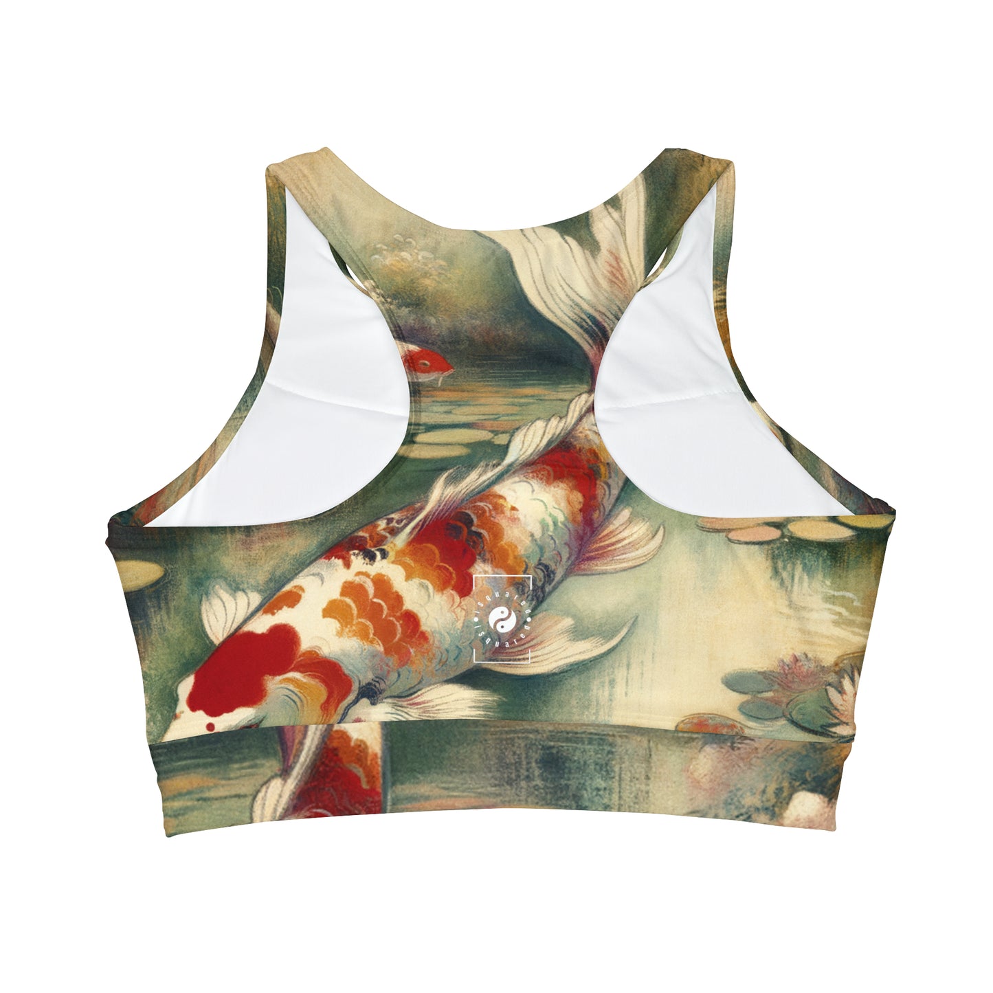 Koi Lily Pond - High Neck Crop Top