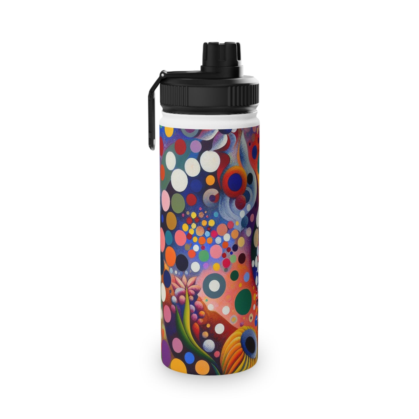 "Polka Petals in Yogic Surrealism: An Artistic Salute to Kusama and Kahlo" - Sports Water Bottle