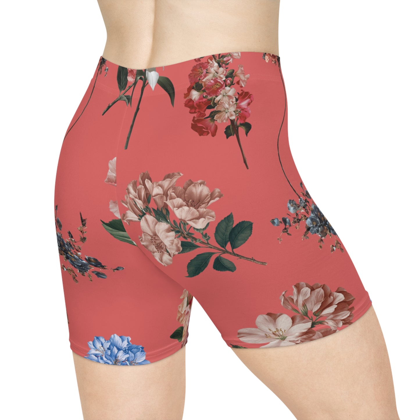 Botanicals on Coral - Hot Yoga Short