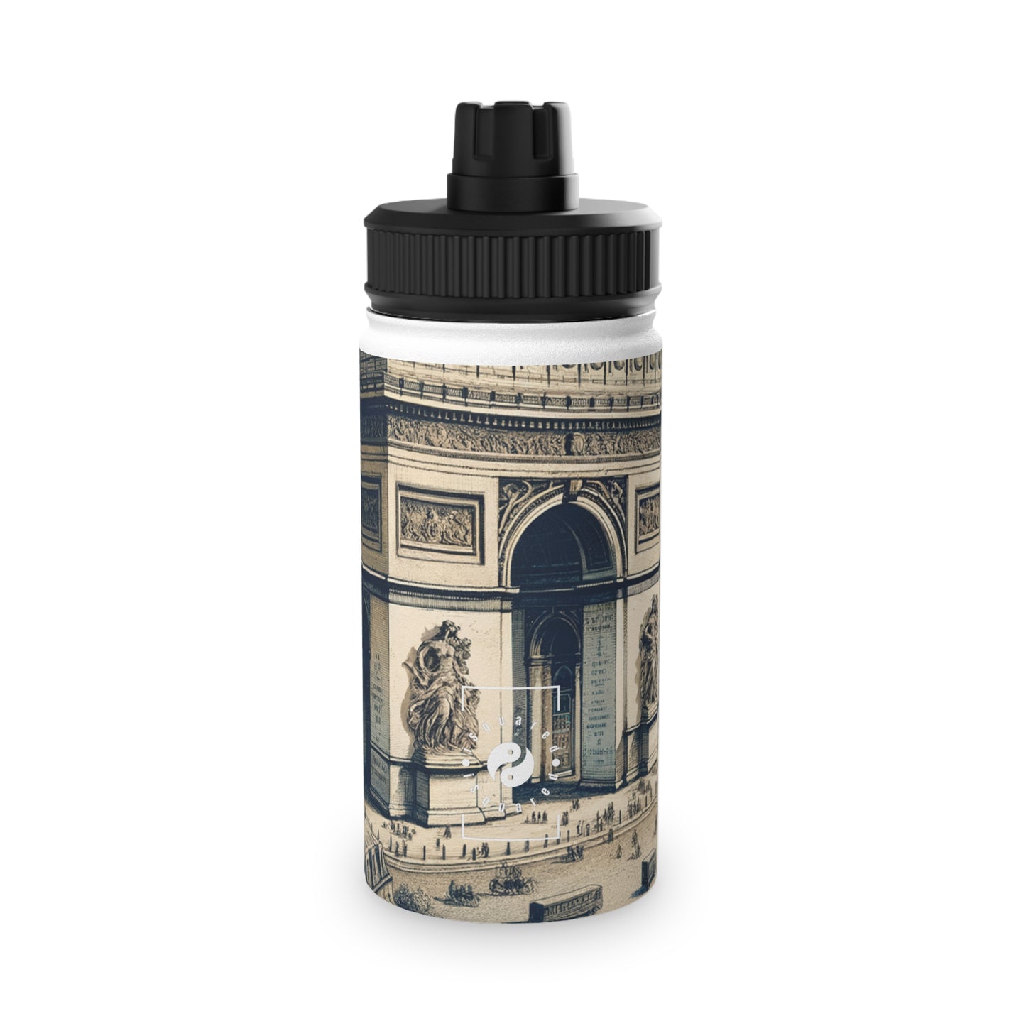 "Majesty of the Arc: A Napoleon Era Portrait" - Sports Water Bottle