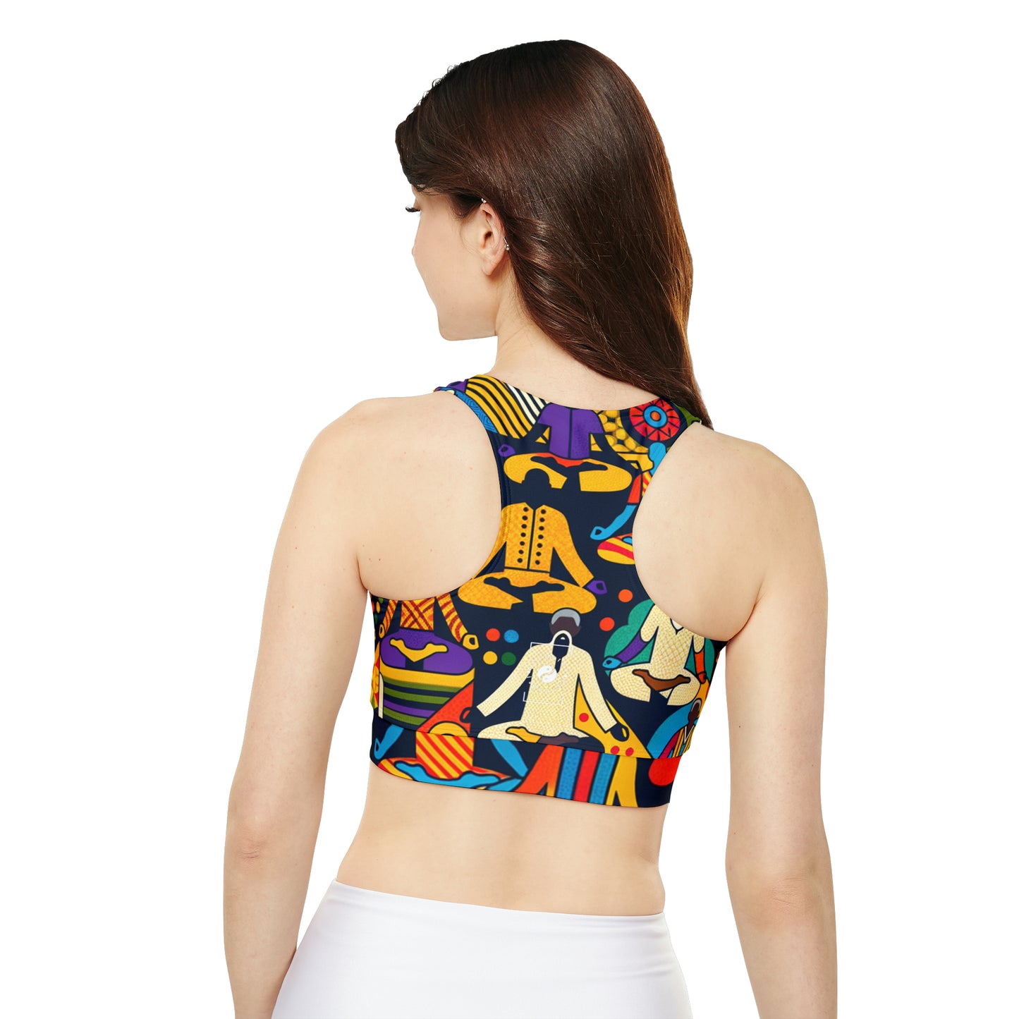 Vibrant Sadana: Prana in Nouveau Réalité - Lined & Padded Sports Bra