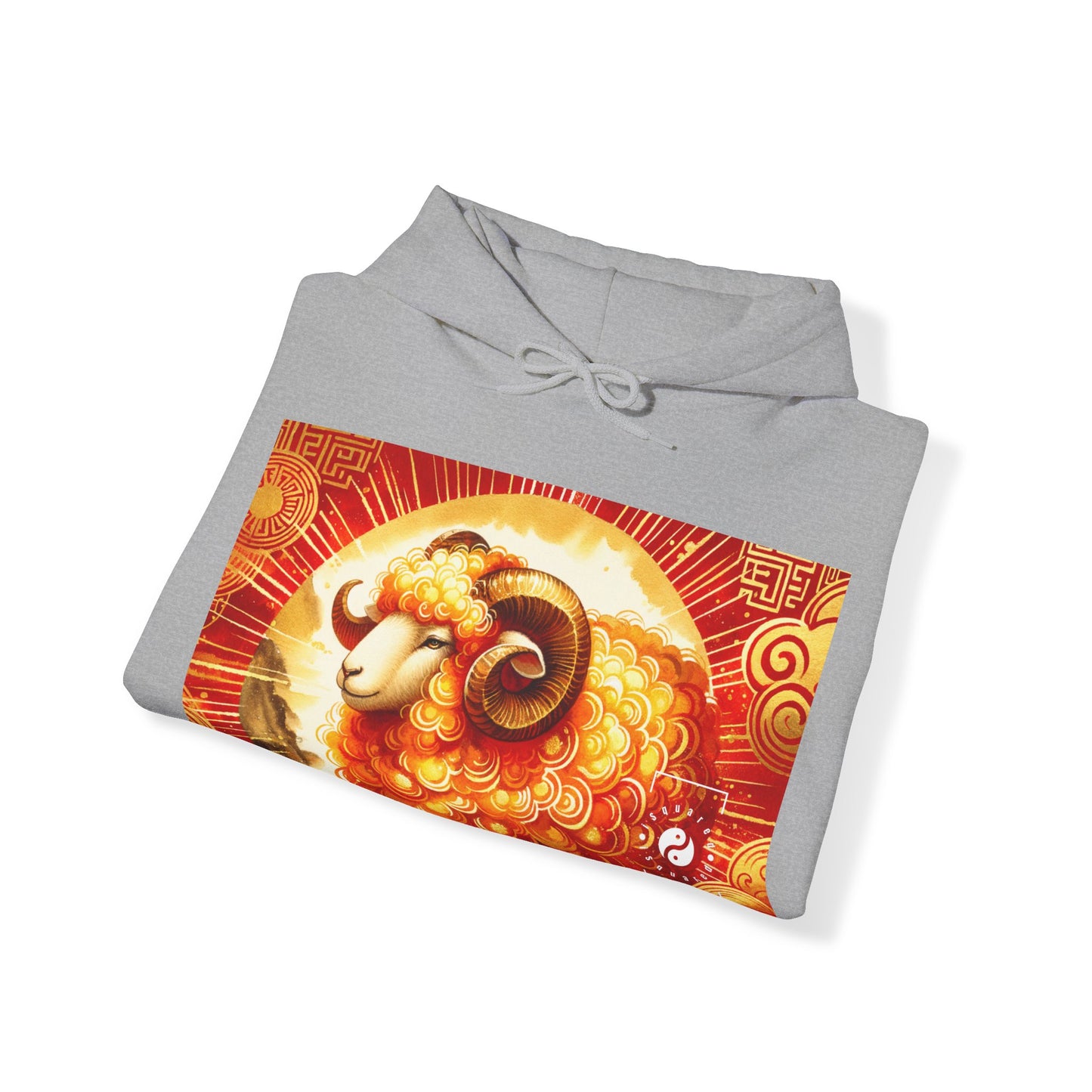 "Auspicious Gold of Divine Ewe: A Lunar New Year Revelry" - Hoodie