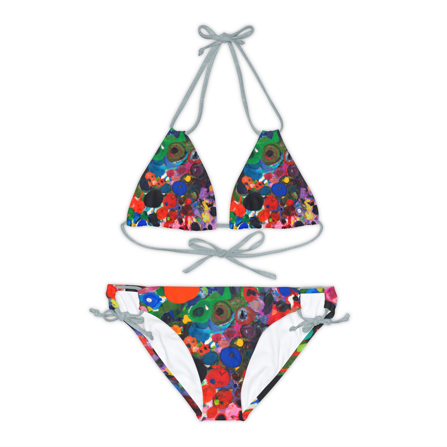 Ink drops meditation - Lace-up Bikini Set