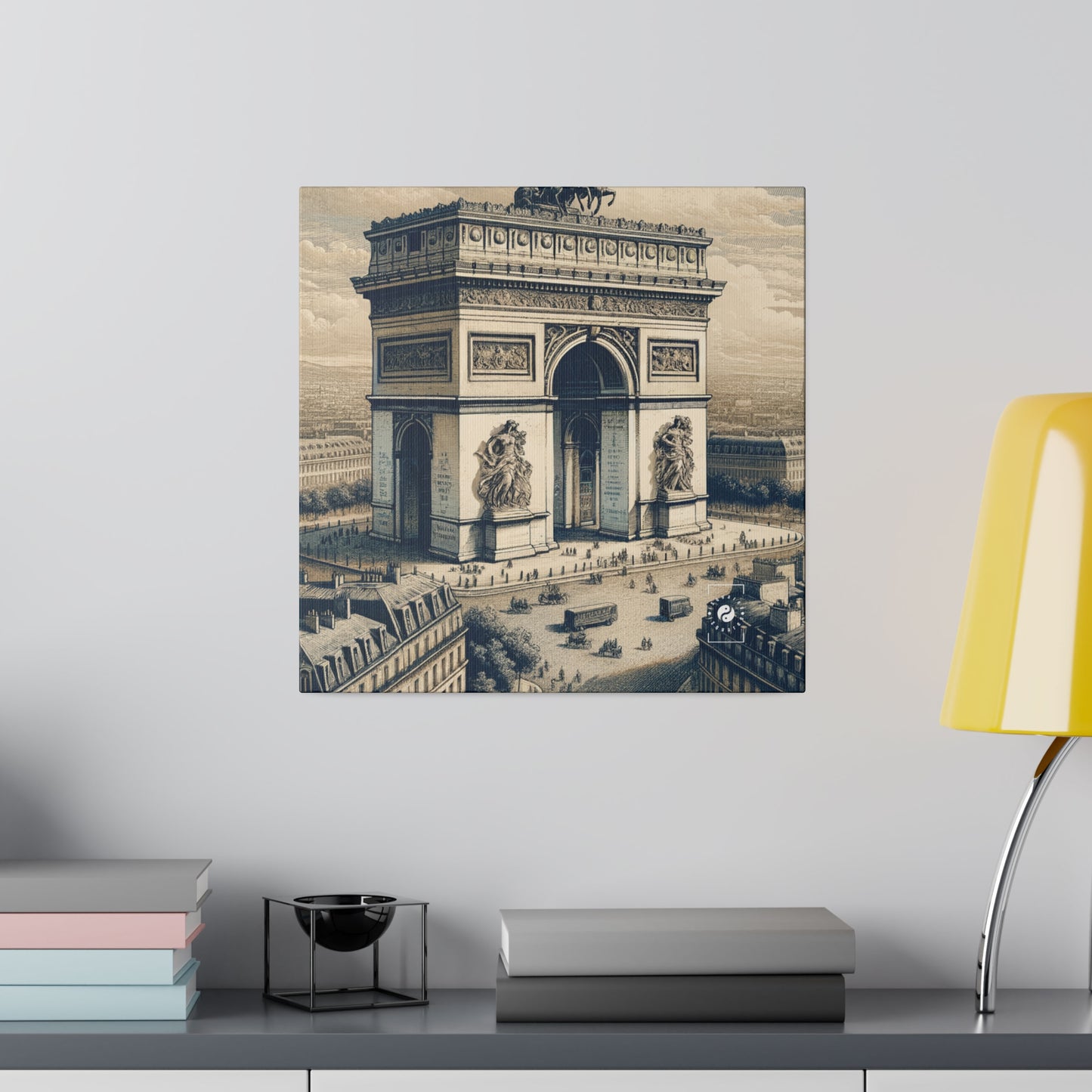 "Majesty of the Arc: A Napoleon Era Portrait" - Art Print Canvas