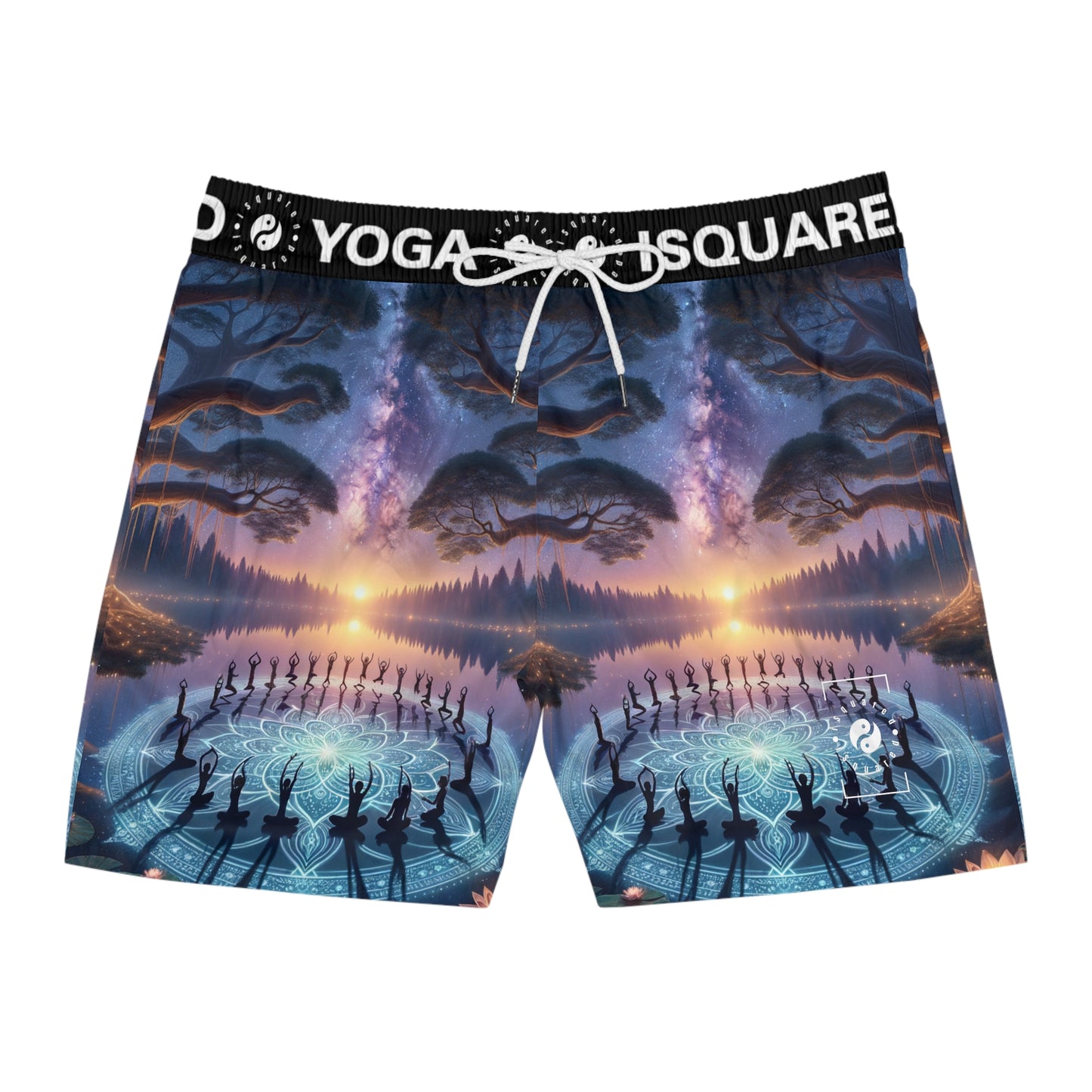 "Celestial Serenity: Mandala's Reflection" - Swim Shorts (Mid-Length) for Men