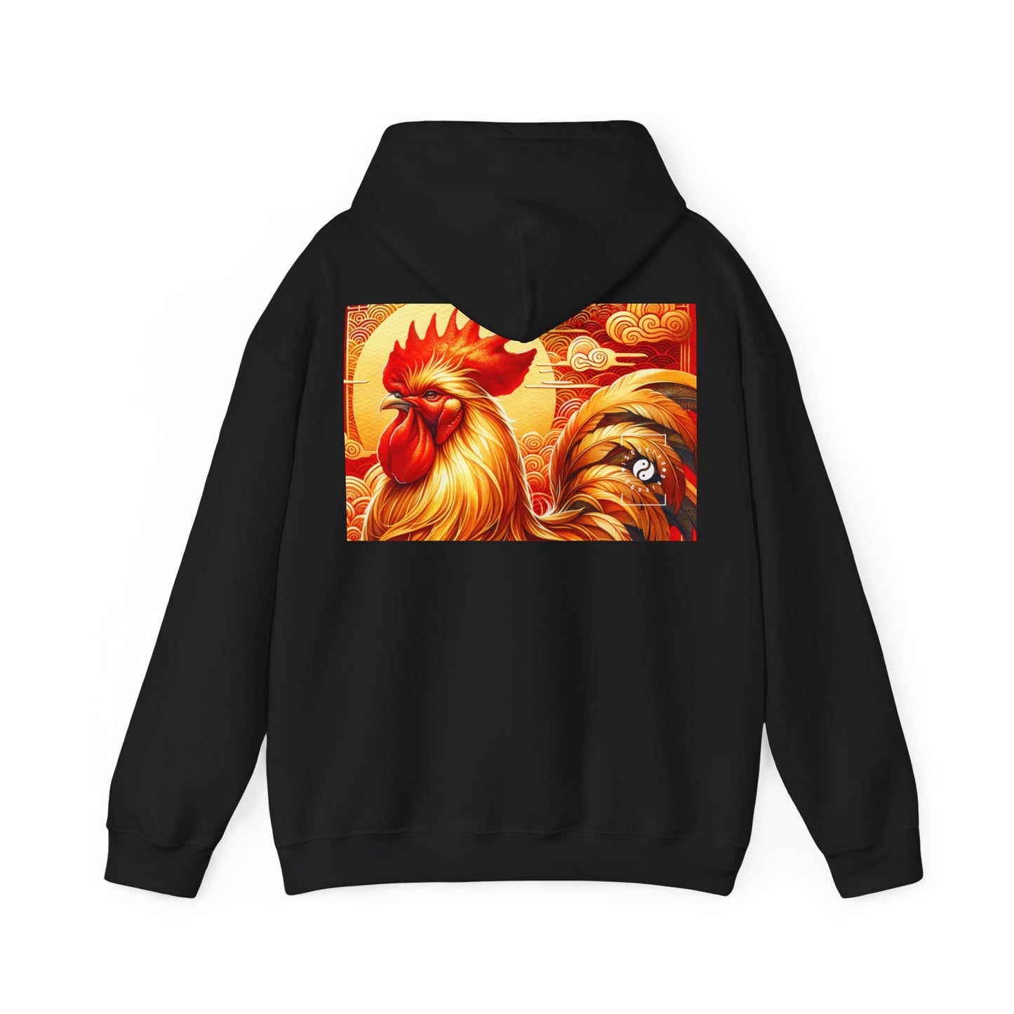 "Crimson Dawn: The Golden Rooster's Rebirth" - Hoodie