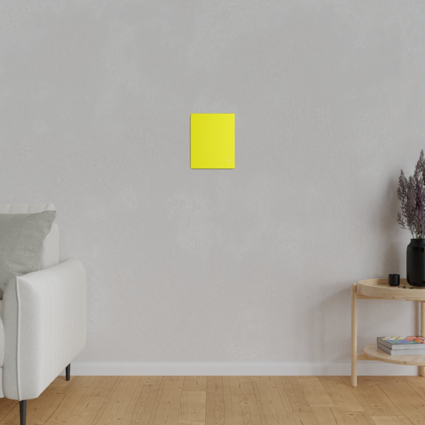 Neon Yellow FFFF00 - Art Print Canvas