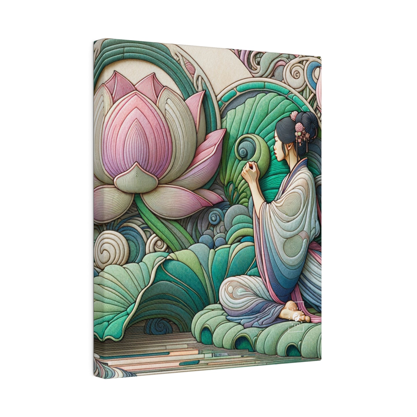 "Lotus Echo Serenity" - Art Print Canvas