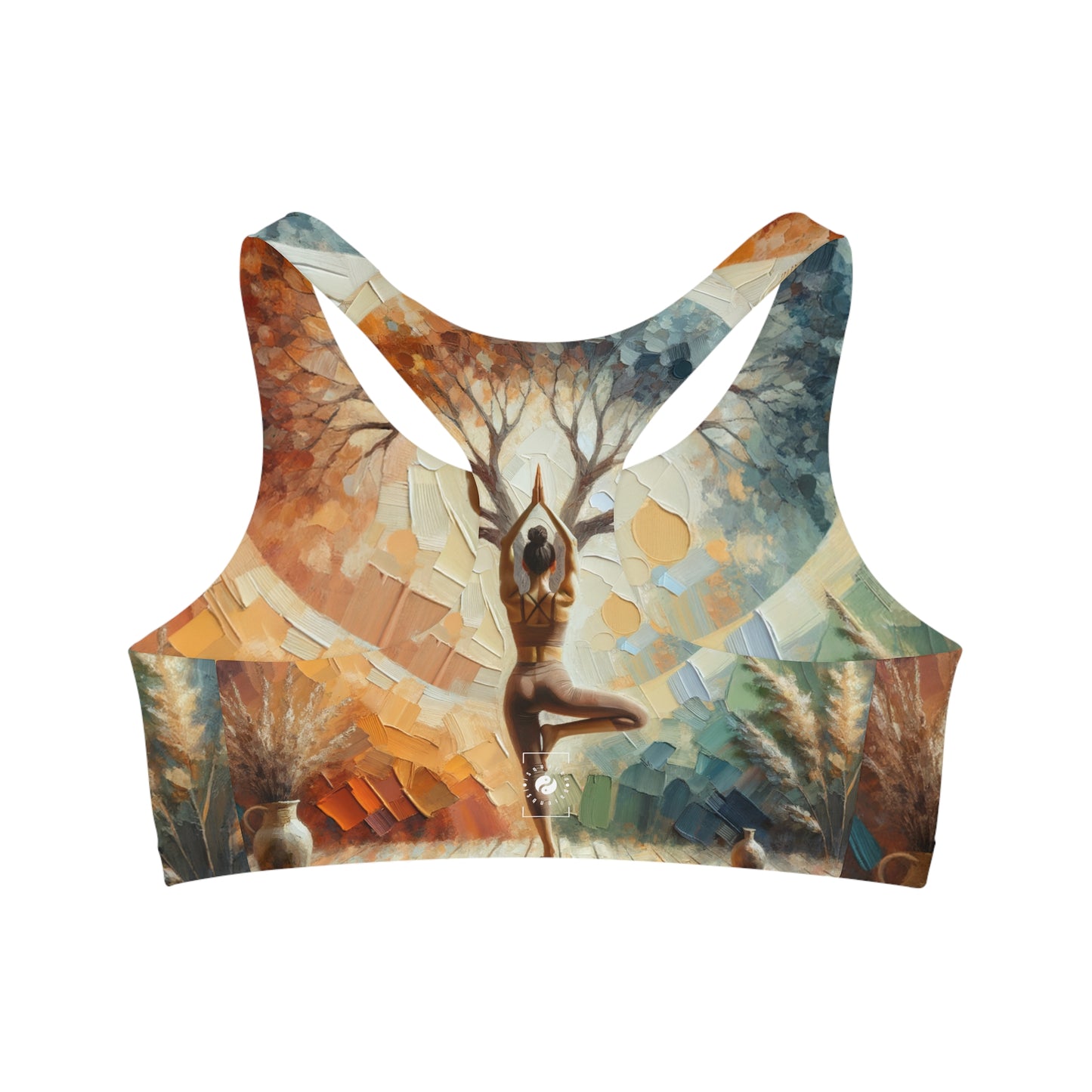 "Stability in Surrender: Vrikshasana in Harmony with Earth" - Seamless Sports Bra