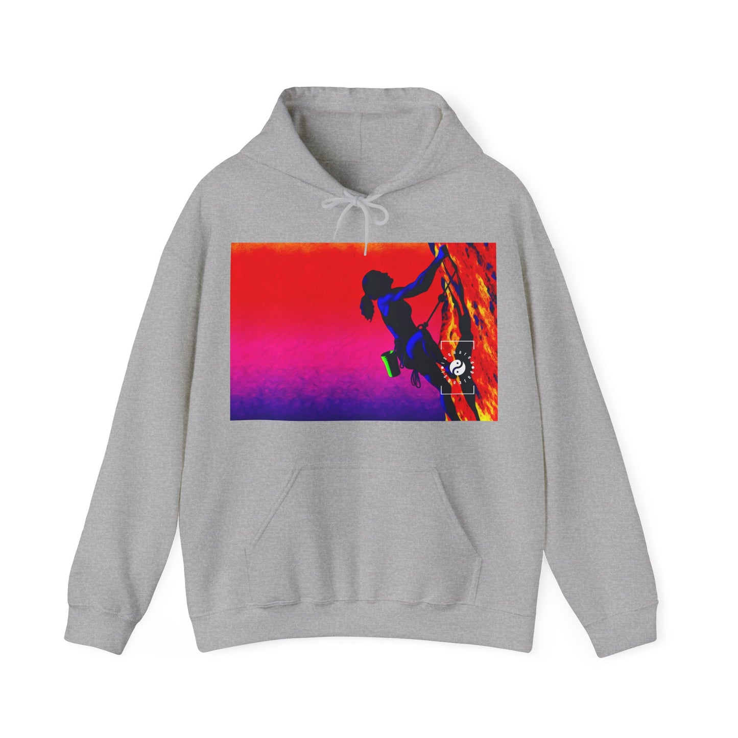 "Technicolour Ascent: The Digital Highline" - Hoodie