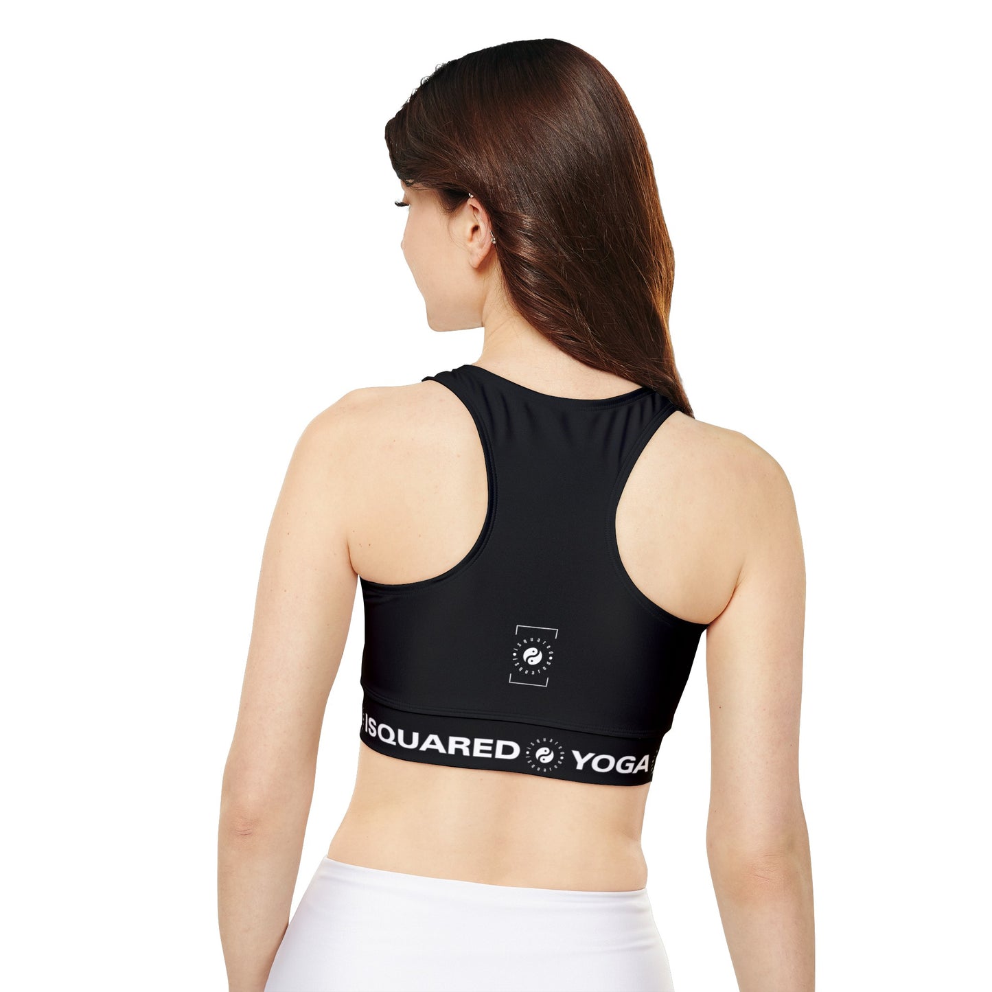 Pure Black - Lined & Padded Sports Bra