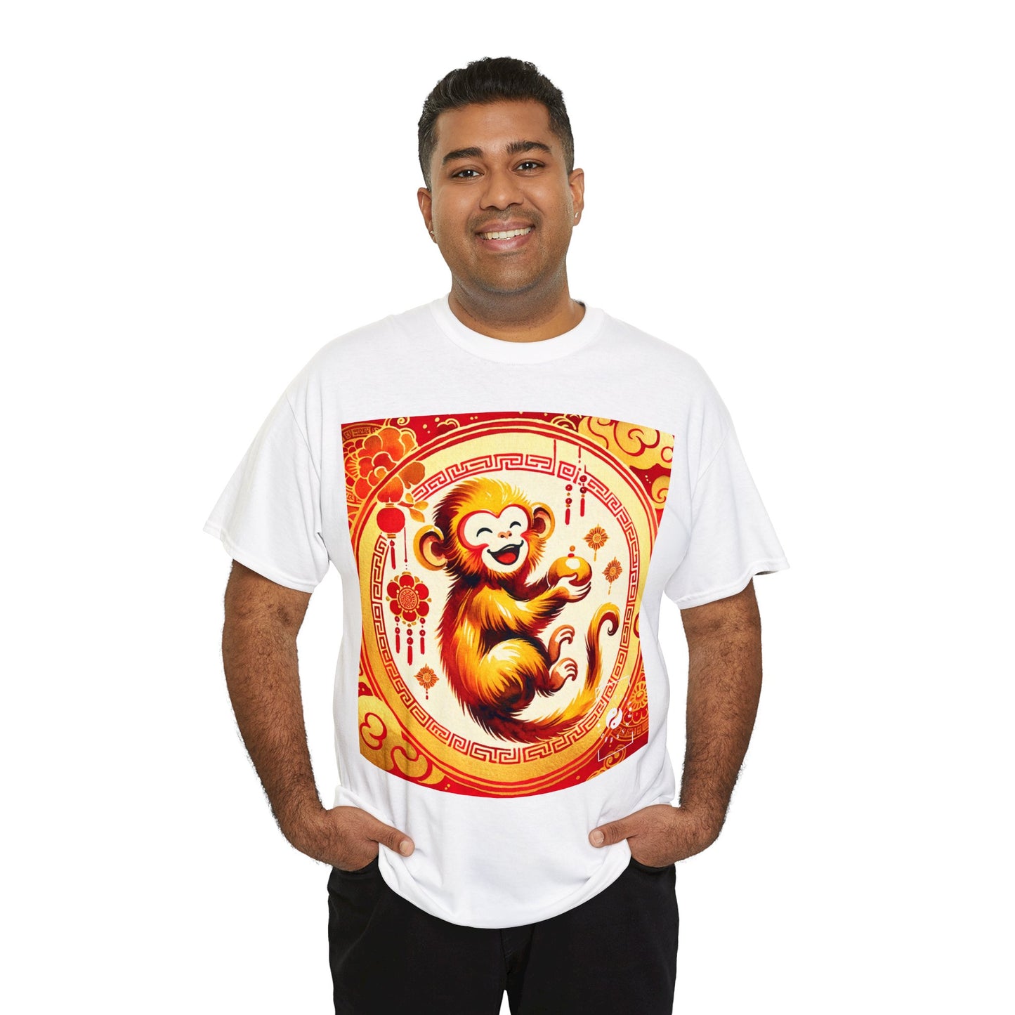 "Golden Simian Serenity in Scarlet Radiance" - Heavy T