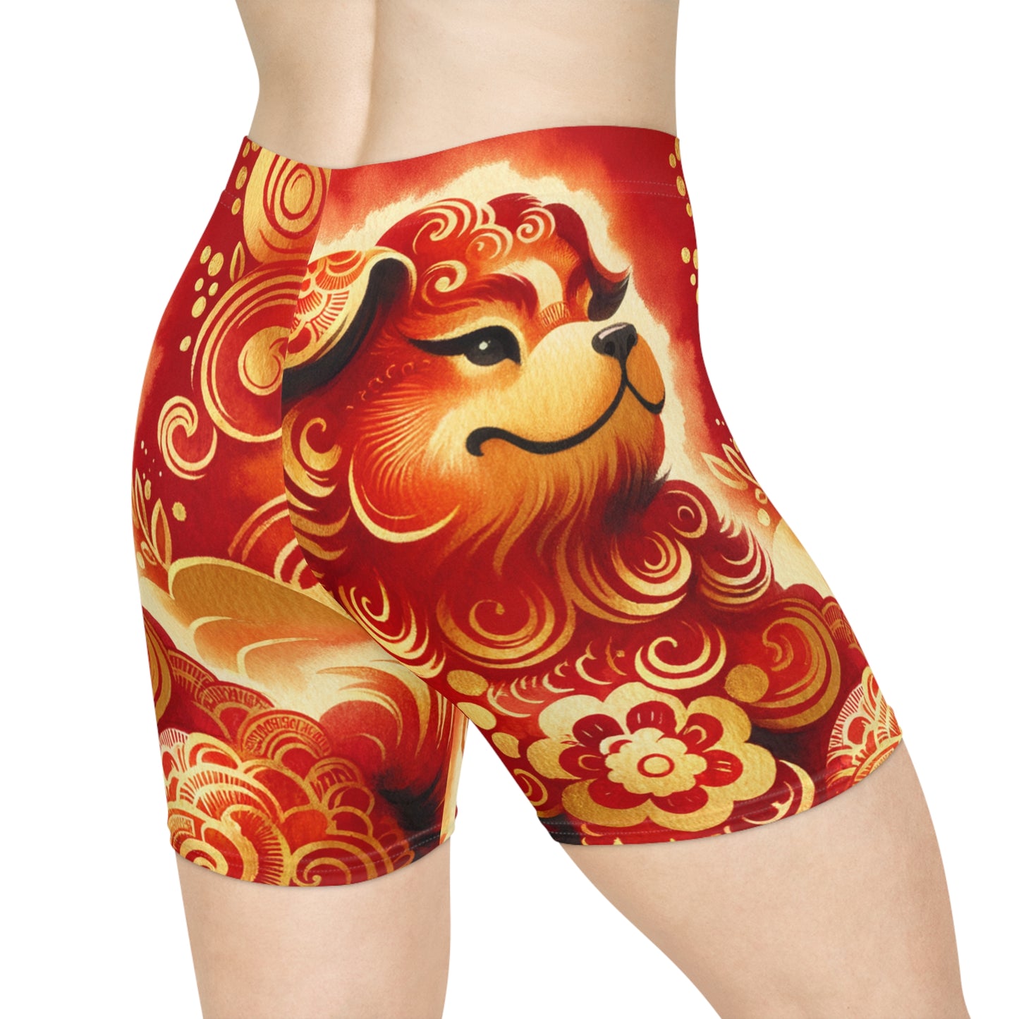 "Golden Canine Emissary on Crimson Tide: A Chinese New Year Odyssey" - Hot Yoga Short