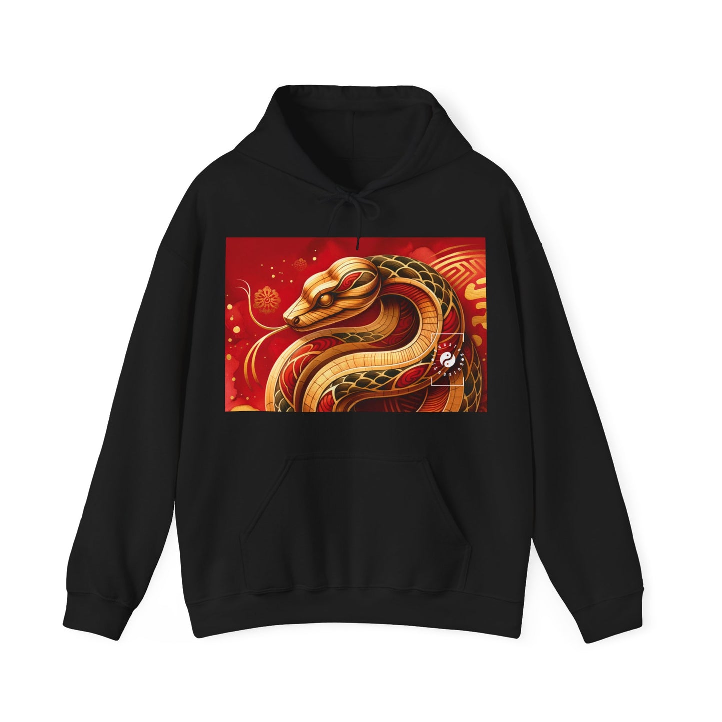 "Crimson Serenity: The Golden Snake" - Hoodie