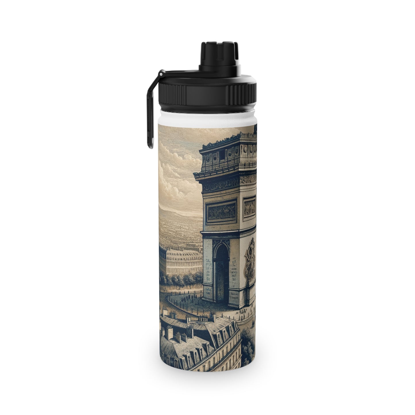 "Majesty of the Arc: A Napoleon Era Portrait" - Sports Water Bottle