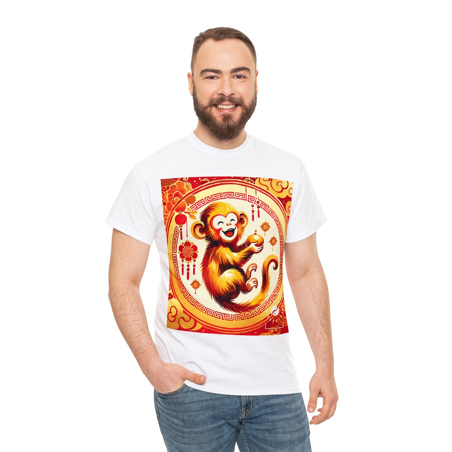 "Golden Simian Serenity in Scarlet Radiance" - Heavy T