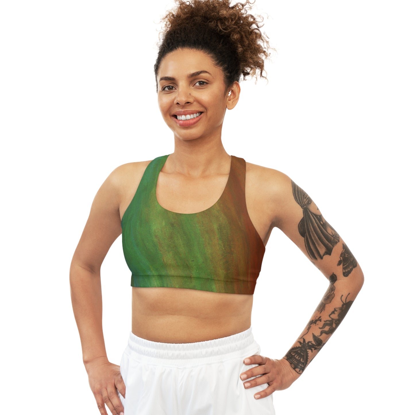 Subtle Rainbow Mood - Seamless Sports Bra