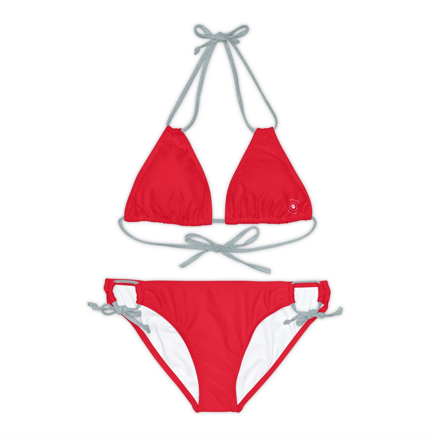 #D10927 Rouge Écarlate - Ensemble Bikini À Lacets