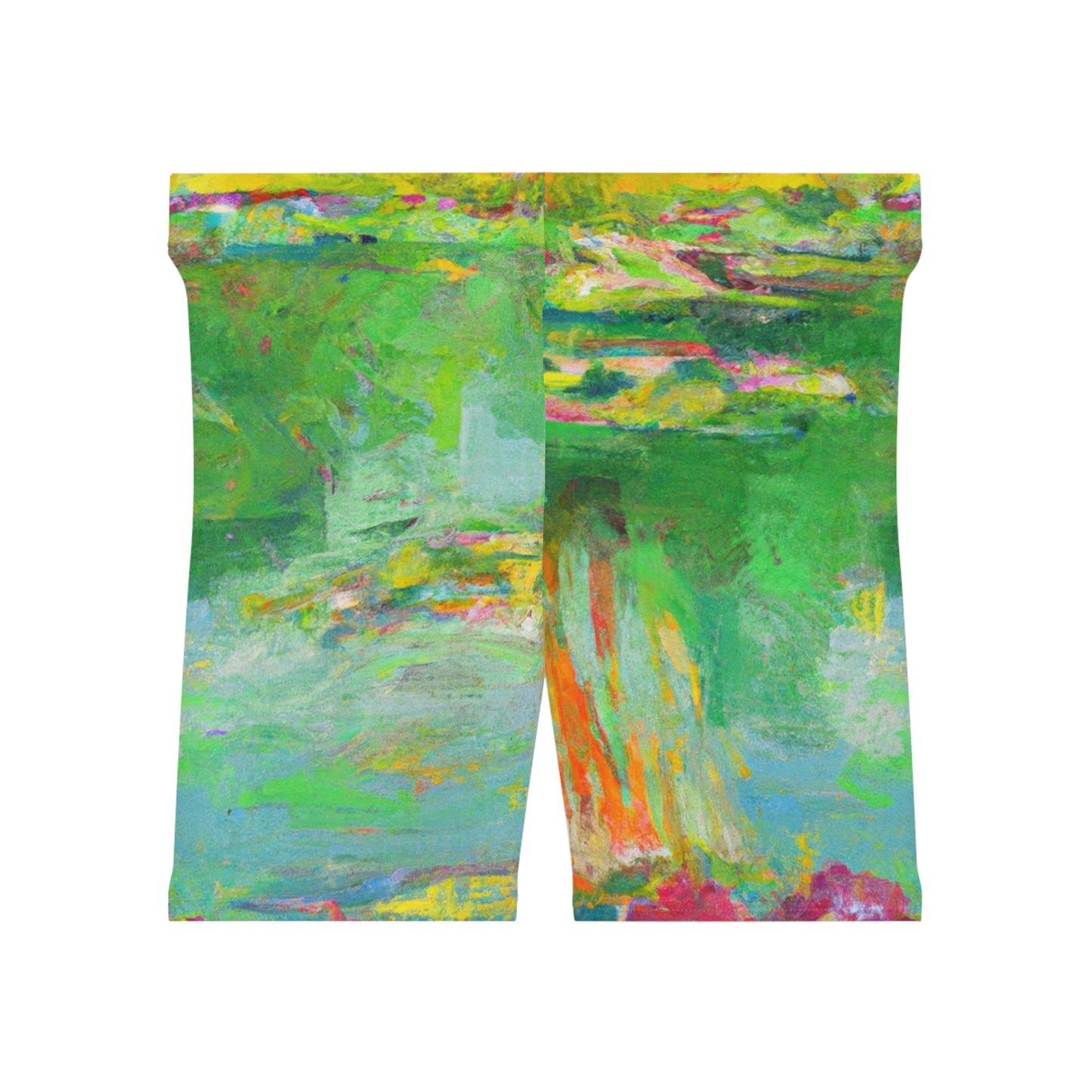 "Lily Aquarelle: Dusk Reflections" - Hot Yoga Short