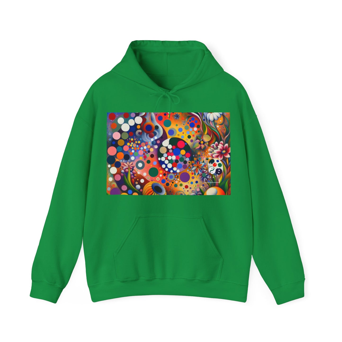 "Polka Petals in Yogic Surrealism: An Artistic Salute to Kusama and Kahlo" - Hoodie