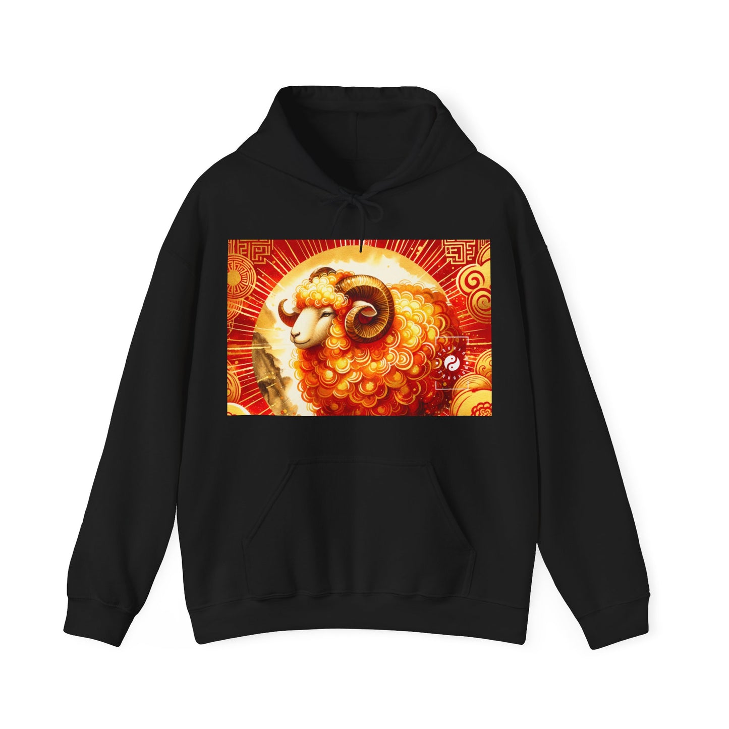 "Auspicious Gold of Divine Ewe: A Lunar New Year Revelry" - Hoodie