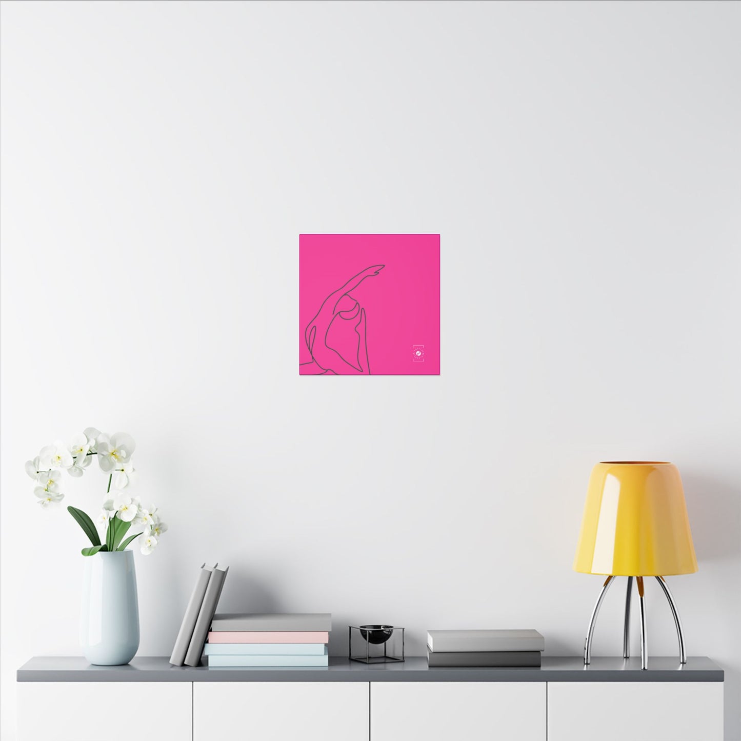 Line Art Pigeon Pose - Art Print Canvas