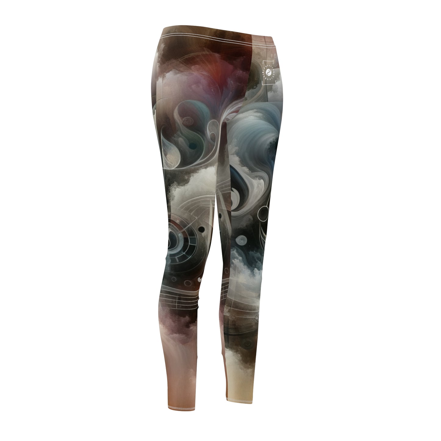 "Harmony of Descent: An Abstract Ode to La Traviata" - Casual Leggings