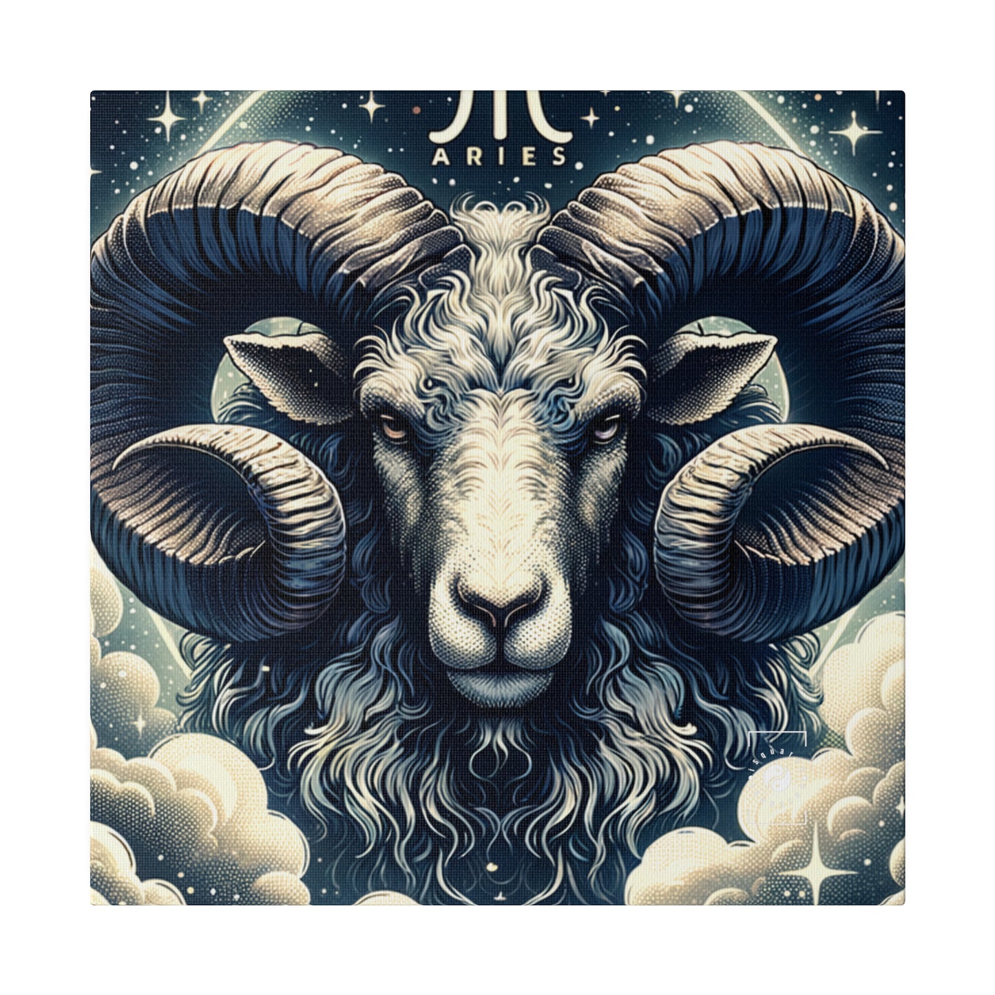 "Celestial Ram Ascendant" - Art Print Canvas