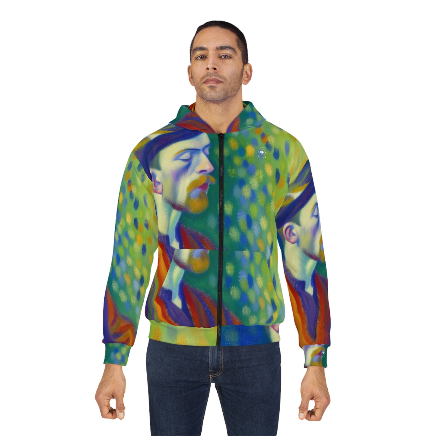 "Serene Resilience: A Frida's Solitude in hues" - Zip Hoodie