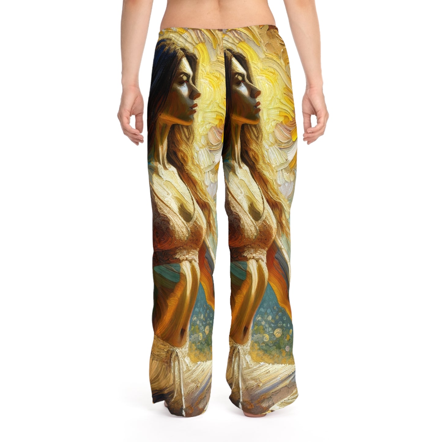 "Golden Warrior: A Tranquil Harmony" - Pantalon lounge femme