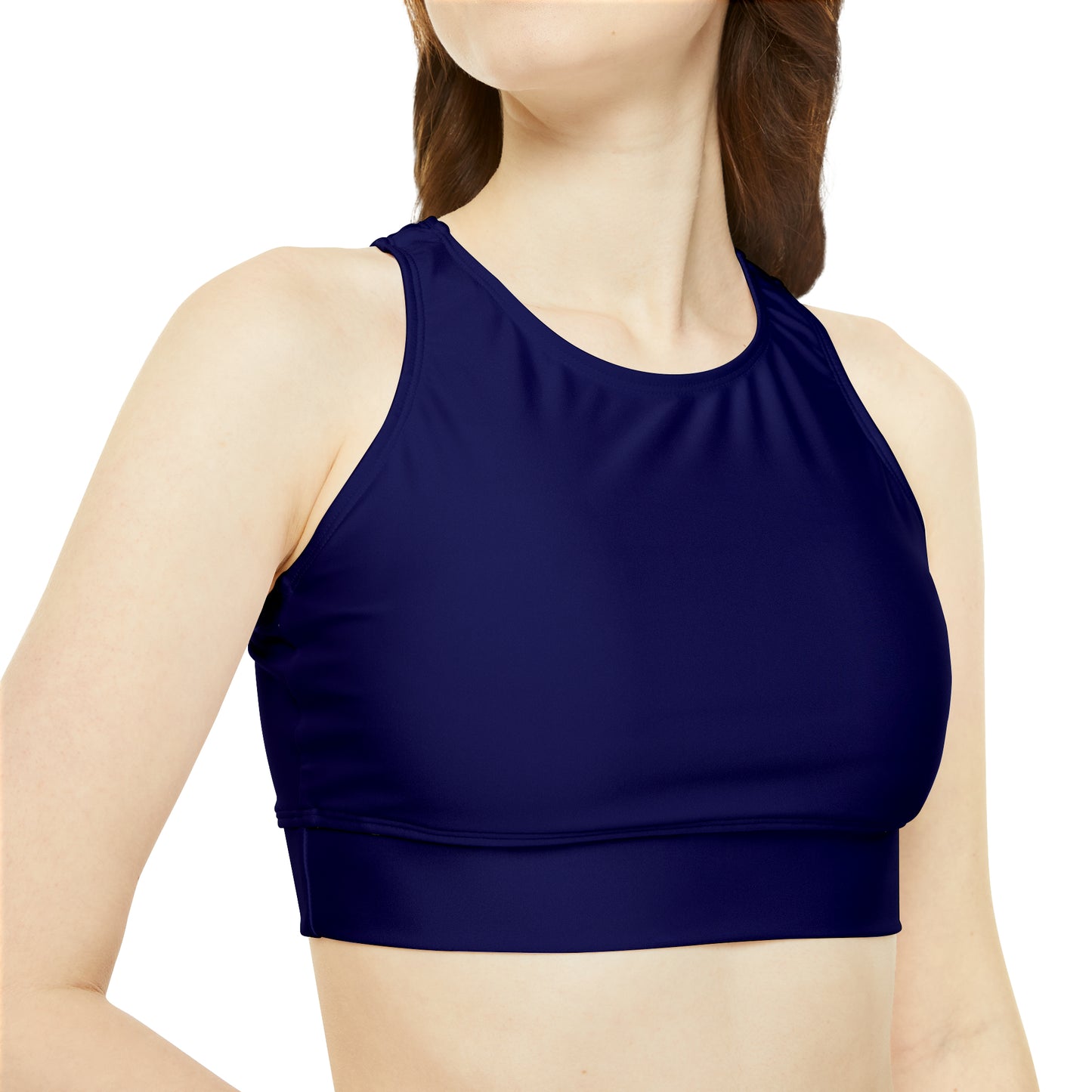 Royal Blue - High Neck Crop Top