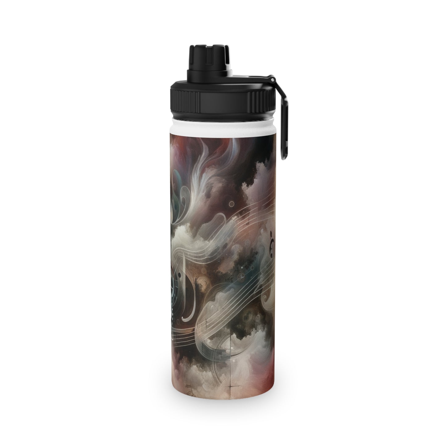 "Harmony of Descent: An Abstract Ode to La Traviata" - Sports Water Bottle