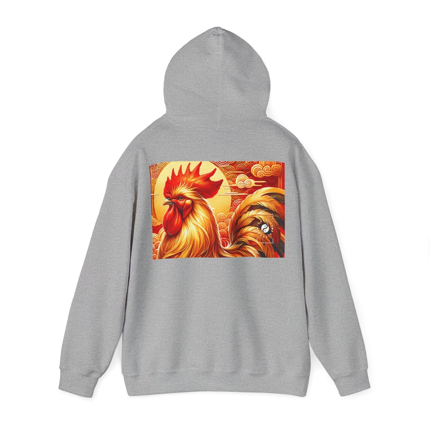 "Crimson Dawn: The Golden Rooster's Rebirth" - Hoodie