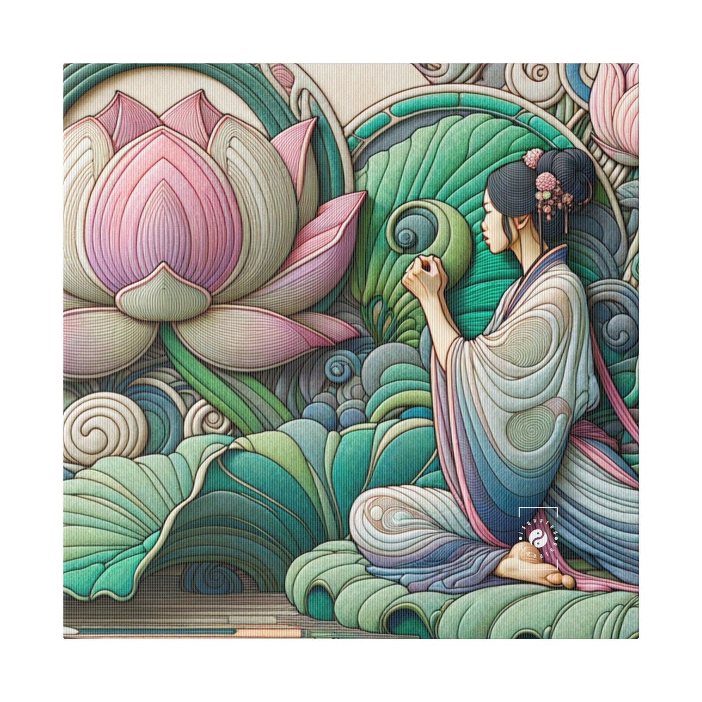 "Lotus Echo Serenity" - Art Print Canvas