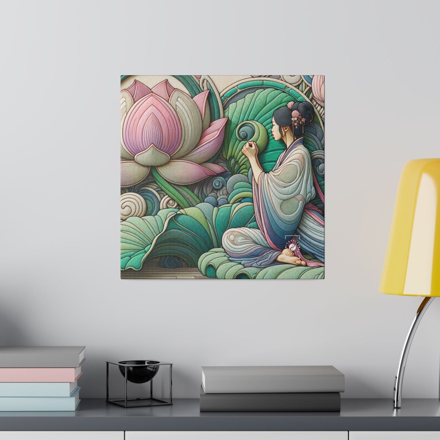 "Lotus Echo Serenity" - Art Print Canvas