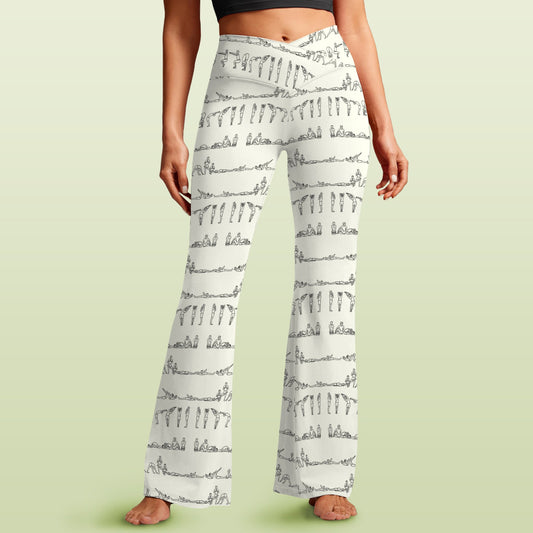 Bikram Series - Cross Waisted Flair Leggings