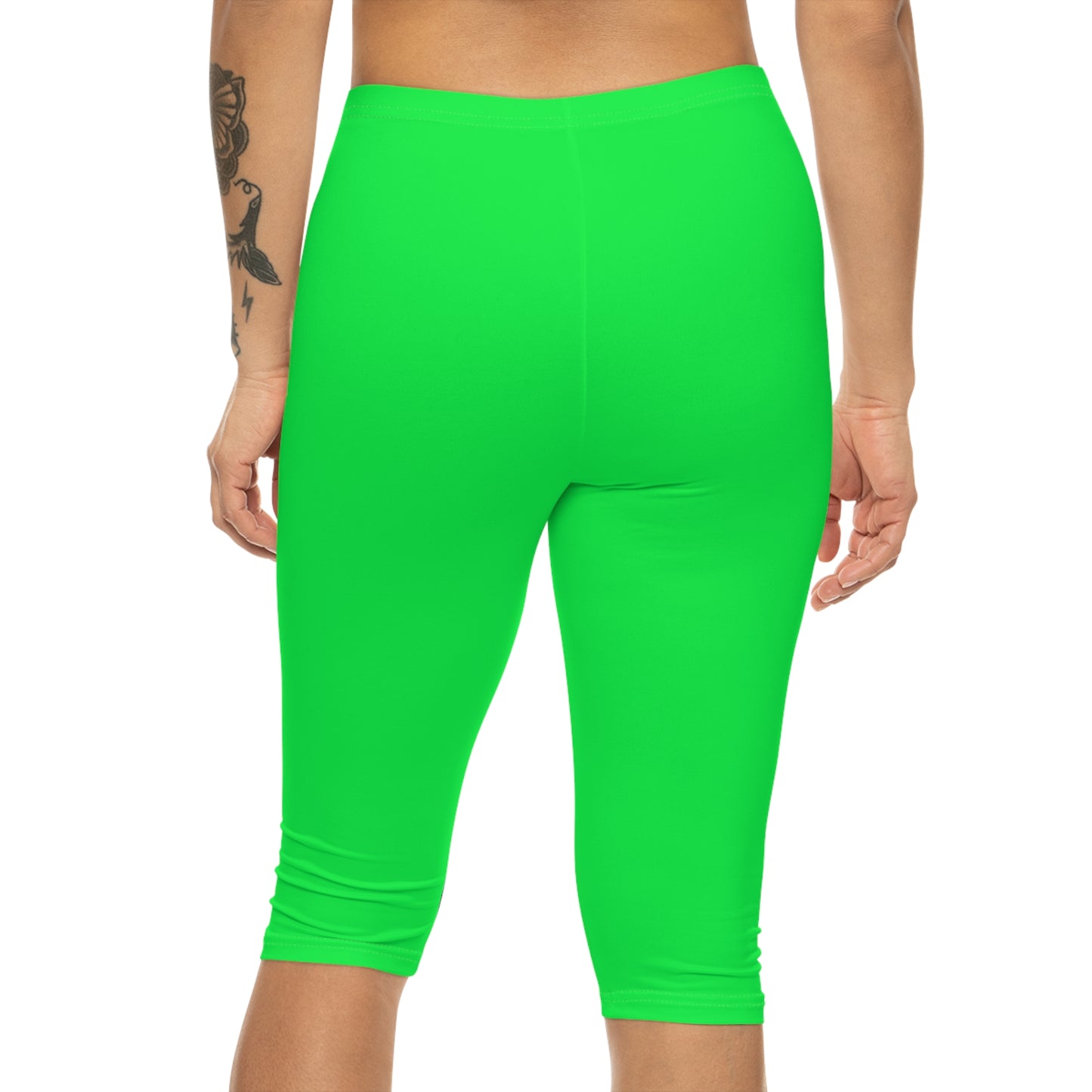 #0FFF50 Vert Fluo - Short Capri