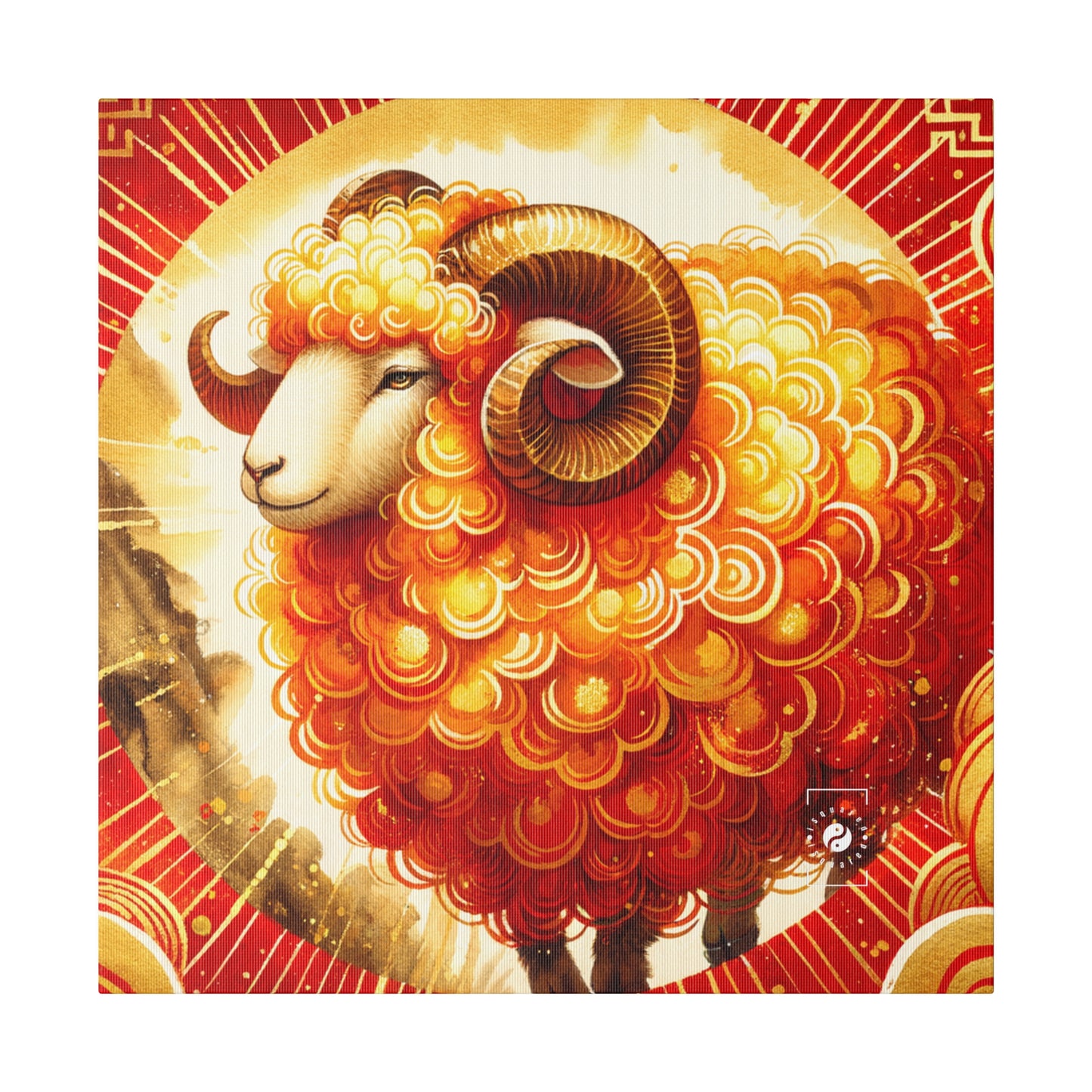« L'or de bon augure de la brebis divine : une fête du Nouvel An lunaire » – Impression sur toile