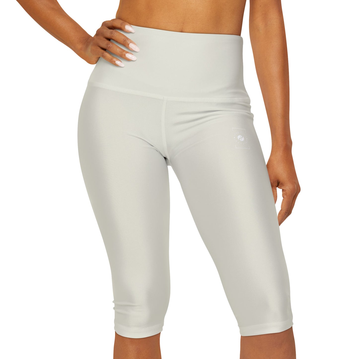 #E9E7DA Ivoire - Legging Capri taille haute